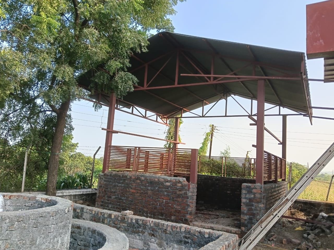 Custom fabricated steel canopy structure in Pune