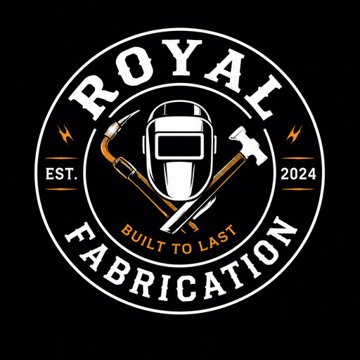 Royal Fabrication logo — welding helmet badge
